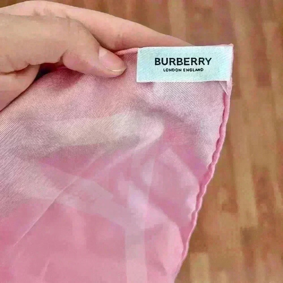 Burberry Pink Equestrian Knight Silk Scarf - Picture 5 of 10